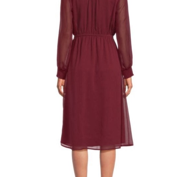 ❤️ NWT Saks 5th Avenue Wine Midi Dress - Picture 2 of 6